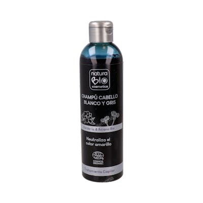 NATURABIO Champú Cabello Blanco y Gris Gardenia-Aciano NATURABIO Champú Cabello Blanco y Gris Gardenia-Aciano