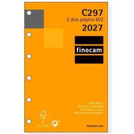 Finocam Recambio Anual Agenda de Anillas Classic C297 2027 73x114mm