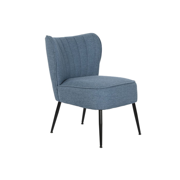 DKD Home Decor Sillón de Poliéster y Metal Azul