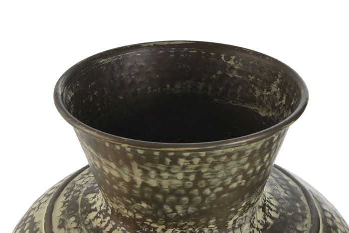 DKD Home Decor Tinaja Verde 41 x 46.5 x 41 cm Colección Mundra Acabado Patinado Aluminio