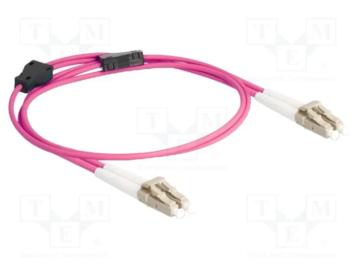 DeLOCK Cable de fibra óptica OM4 LC Duplex a LC Duplex con armadura metálica 1 m