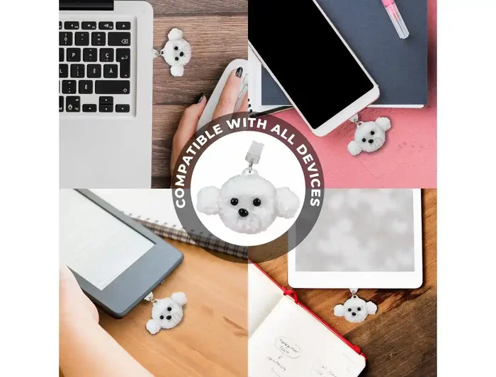 Wondee Charm Funny Protege y Decora, Accesorio para Móvil con Colgante, Protector de Puerto Type-C o Lightning contra Polvo, para Smartphone - Referencia: Lightning dog Wondee Charm Funny Protege y Decora, Accesorio para Móvil con Colgante, Protector de Puerto Type-C o Lightning contra Polvo, para Smartphone - Referencia: Lightning dog