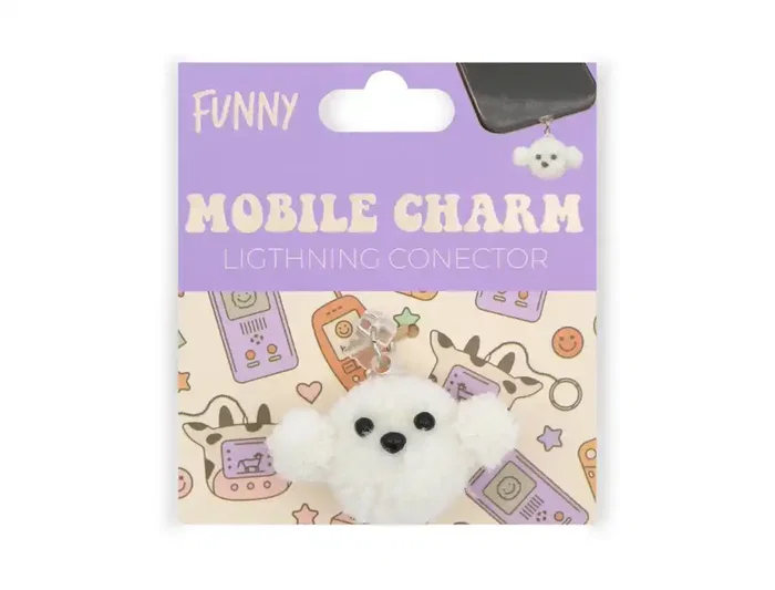 Wondee Charm Funny Protege y Decora, Accesorio para Móvil con Colgante, Protector de Puerto Type-C o Lightning contra Polvo, para Smartphone - Referencia: Lightning dog Wondee Charm Funny Protege y Decora, Accesorio para Móvil con Colgante, Protector de Puerto Type-C o Lightning contra Polvo, para Smartphone - Referencia: Lightning dog
