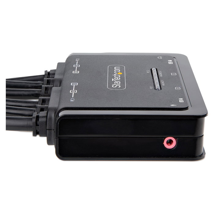 StarTech KVM Switch HDMI Dual Monitor 2-Port 4K 60Hz con Cables Integrados USB-A/HDMI/Audio 1.5m STARTECH.COM