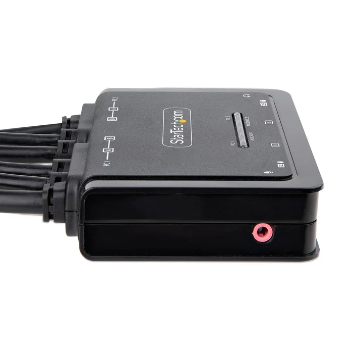 StarTech Switch KVM de 2 Puertos Dual HDMI 4K 60Hz con Cables Integrados StarTech Switch KVM de 2 Puertos Dual HDMI 4K 60Hz con Cables Integrados