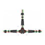 DeLOCK Conector de cable en forma de T para exteriores, 4 pines, IP68, negro