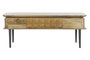 DKD Home Decor Mesa de Centro de Mango y Metal Natural