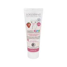 LOGONA Dentífrico Infantil Fresa 50ml para Niños de 0 a 6 Años con Aroma Natural Vegano