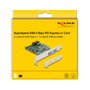 DeLOCK 90096 Tarjeta PCI Express x1 con 2x USB 3.2 Gen 1 Tipo-A y 1x Cabezal Interno de 19 Pines