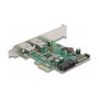 DeLOCK 90096 Tarjeta PCI Express x1 con 2x USB 3.2 Gen 1 Tipo-A y 1x Cabezal Interno de 19 Pines