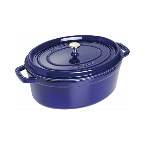 Staub Cocotte Oval de Hierro Fundido 31cm Azul Oscuro