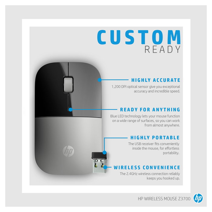 HP Ratón inalámbrico Z3700 Azul