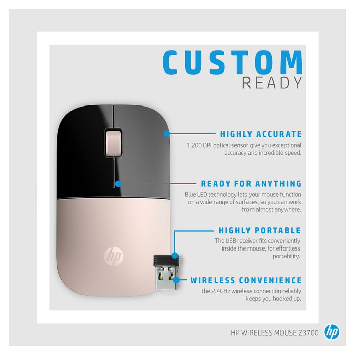 HP Ratón inalámbrico Z3700 Azul