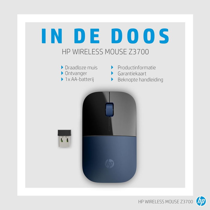 HP Ratón inalámbrico Z3700 Azul