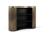 GINER Y COLOMER Mueble bar con frontal curvo dorado