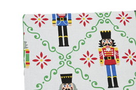 DKD Home Decor Individual Navidad Moderna Rojo Verde Beige Algodon Polyester 30 x 45 cm