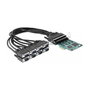 DeLOCK 90411 Tarjeta de Expansión PCIe x1 a 8 Puertos Seriales RS-232, con Cable y Controladores, Compatible con Windows 10/8.1/7