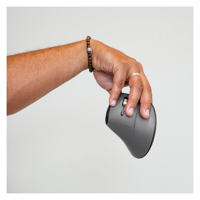 BakkerElkhuizen FastForward Pro 3-Mode Vertical Mouse, Ratón Ergonómico Vertical Inalámbrico Óptico 5000 DPI
