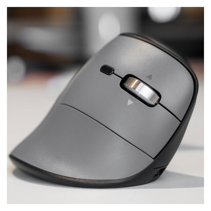 BakkerElkhuizen FastForward Pro 3-Mode Vertical Mouse, Ratón Ergonómico Vertical Inalámbrico Óptico 5000 DPI