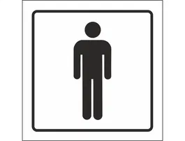 Syssa Señal de Aseos Caballeros en PVC 105x105 mm