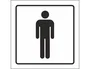 Syssa Señal de Aseos Caballeros en PVC 105x105 mm