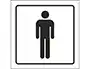 Syssa Señal de Aseos Caballeros en PVC 105x105 mm