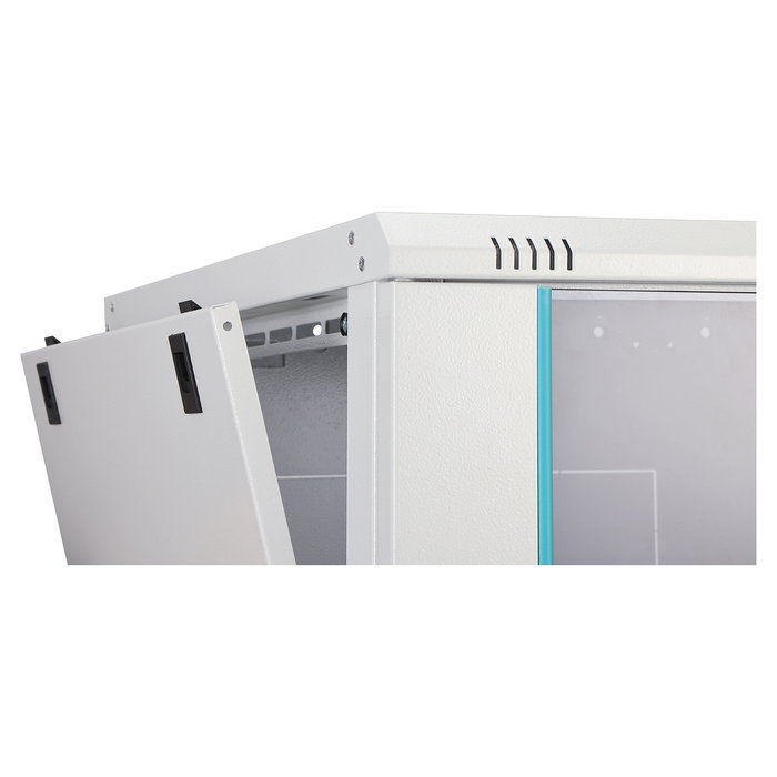 Digitus Wandgehäuse Dynamic-N Serie - Caja mural rack pared 7U, 600x600 mm, 60 kg, puertas cristal y acero, gestión cables