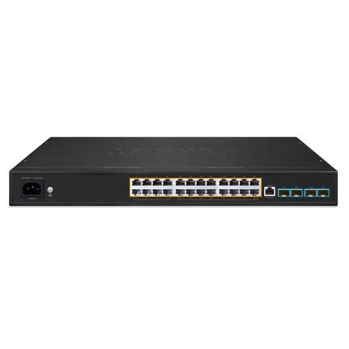Planet Switch Gestionable 450W PoE con Puerto Trasero Diseñado para Instalación Rack AV
