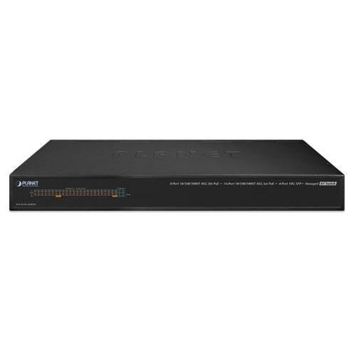 Planet Switch Gestionable 450W PoE con Puerto Trasero Diseñado para Instalación Rack AV