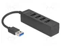 DeLOCK Hub USB 4 Puertos 3.2 Gen 1 Negro 64350