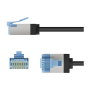 Goobay Ultraflexibles Cat.6a Patchkabel slim, U/FTP, negro, 0,5 m