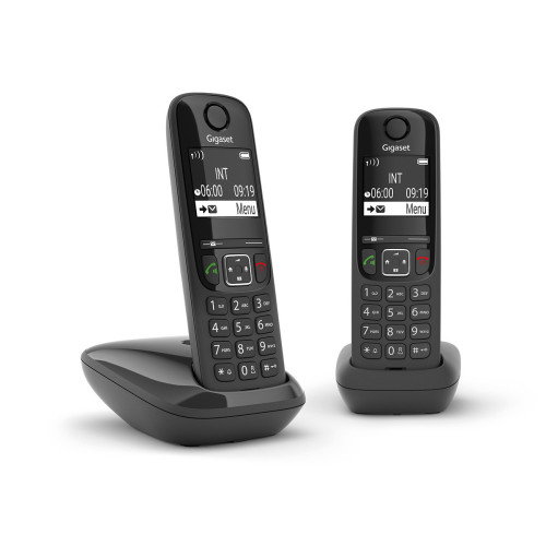 Gigaset AS690 Duo Teléfono Inalámbrico Negro Gigaset AS690 Duo Teléfono Inalámbrico Negro