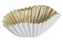 DKD Home Decor Centro de Mesa Resina Blanco y Dorado 24x15x9 cm