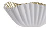DKD Home Decor Centro de Mesa Resina Blanco y Dorado 24x15x9 cm