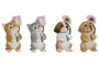 DKD Home Decor Set de 4 Figuras de Animales en Resina Multicolor