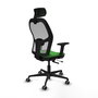 PIQUERAS Y CRESPO Silla de oficina Jorquera con Mecanismo Sincro/Traslack, Verde y Gris
