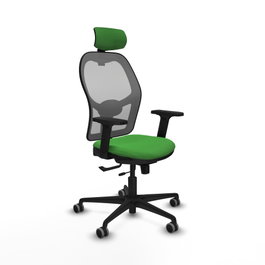 PIQUERAS Y CRESPO Silla de oficina Jorquera con Mecanismo Sincro/Traslack, Verde y Gris