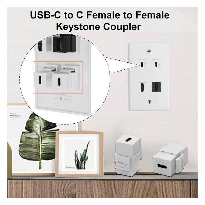 EQUIP Módulo Keystone-Koppler USB 3.2 Gen2 USB-C a USB-C Blanco EQUIP Módulo Keystone-Koppler USB 3.2 Gen2 USB-C a USB-C Blanco