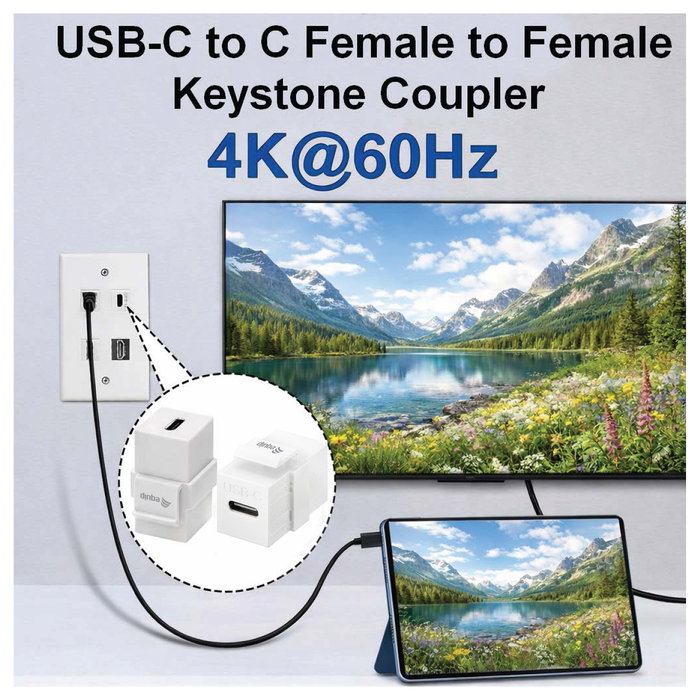 EQUIP Módulo Keystone-Koppler USB 3.2 Gen2 USB-C a USB-C Blanco EQUIP Módulo Keystone-Koppler USB 3.2 Gen2 USB-C a USB-C Blanco