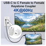EQUIP Módulo Keystone-Koppler USB 3.2 Gen2 USB-C a USB-C Blanco