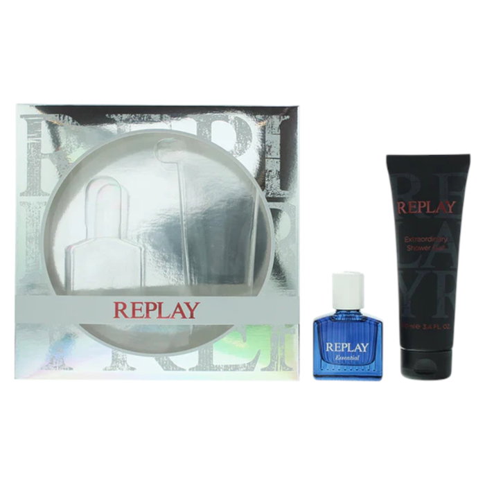 Set Replay: Essential, Eau De Toilette, For Men, 30 ml + Essential, Hydrating, Shower Gel, All Skin Types, 100 ml