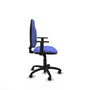 Silla de oficina Algarra con mecanismo Contacto permanente básico tapizada con Tela color Azul claro. Equipada con Base poliamida negra, Brazos 1D y Ruedas de parqué