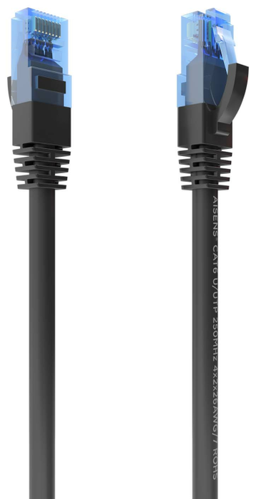 Aisens Cable de Red RJ45 Cat.6 UTP AWG26 CCA 30cm Negro