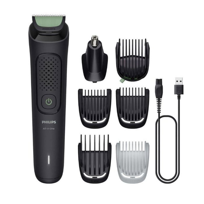 PHILIPS Multigroom Eléctrico Serie 3000 7 en 1 para Cara, Pelo y Cuerpo con Accesorios