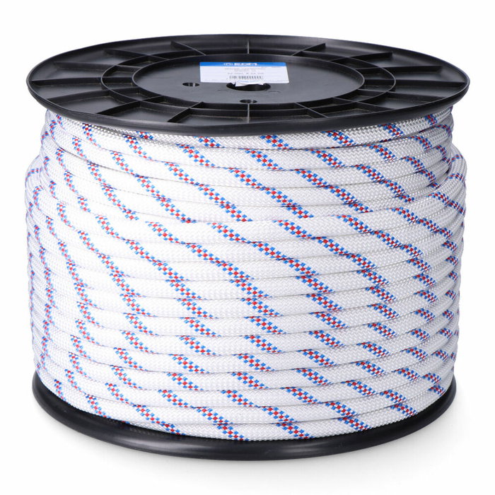 Edm Cuerda tipo driza de poliéster blanco distintivo, 14 mm x 100 m Edm Cuerda tipo driza de poliéster blanco distintivo, 14 mm x 100 m