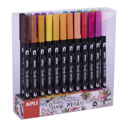 Rotulador Apli Doble Punta Estuche De 24 Surtidos Rotulador Apli Doble Punta Estuche De 24 Surtidos