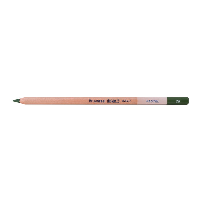 Bruynzeel Design Lápiz de Pastel Verde Oliva Oscuro #28 Bruynzeel Design Lápiz de Pastel Verde Oliva Oscuro #28