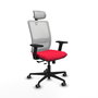 PIQUERAS Y CRESPO Silla de oficina Haches con mecanismo Sincro/Traslack, Rojo y Blanco
