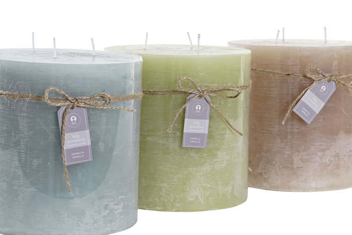 DKD Home Decor Set de 6 Velas de Parafina Surtidas 15x15x15 cm