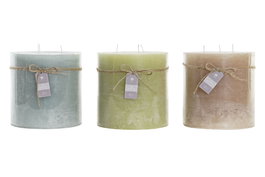 DKD Home Decor Set de 6 Velas de Parafina Surtidas 15x15x15 cm
